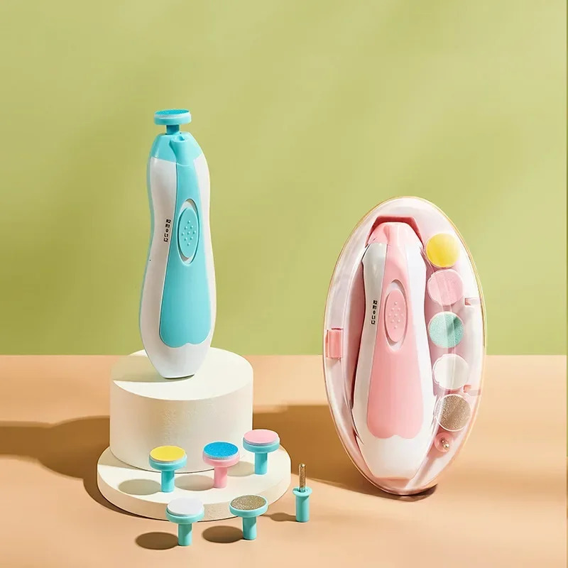 Baby Nail Trimmer Electric born Essential Set Nail Clippers Tools Cutter Care Set Coupe Ongle Bebe With 6 Grinding Heads 250326