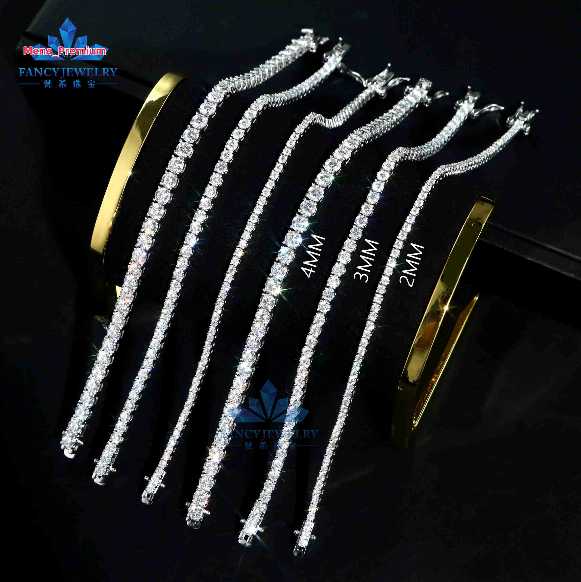 Cheapest Price D-VVS Moissanites Synthesis Diamond Necklace Hip Hop Jewelry 925 Sterling Silver Moissanite Bracelet Necklace