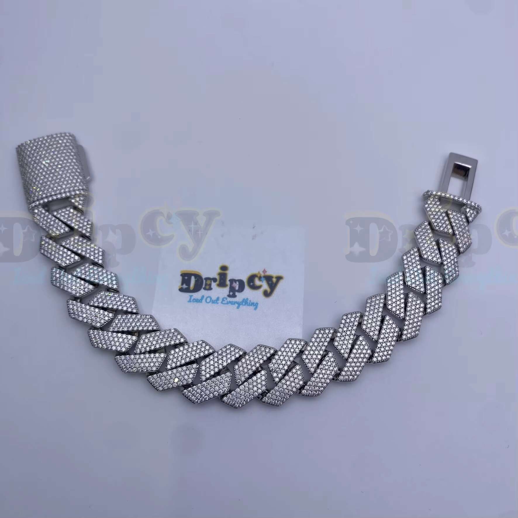 Factory Moissanite Vvs1 d Color Cuban Link Chain Real Iced Necklace Hip Hop Pass Diamond Test Blingbling