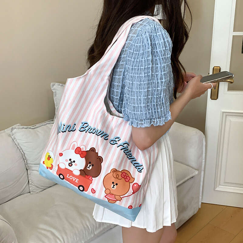 Bag, women's back, pericardium 2025 new canvas floral spring tote bag, student versatile crossbody shoulder bag