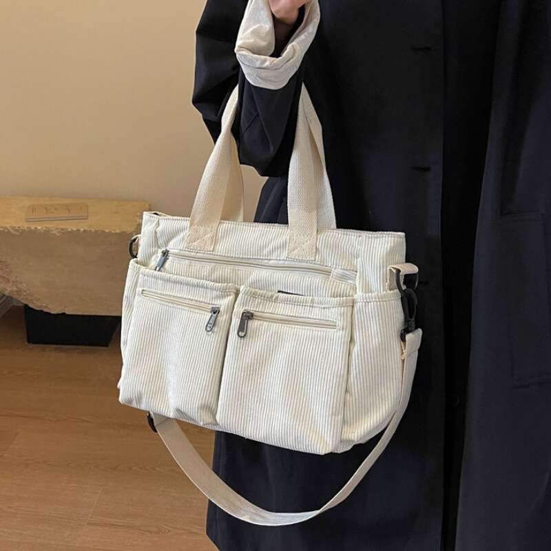 db Large capacity velvet new Korean version simple women's shoulder crossbody bag versatile girl corduroy handbag