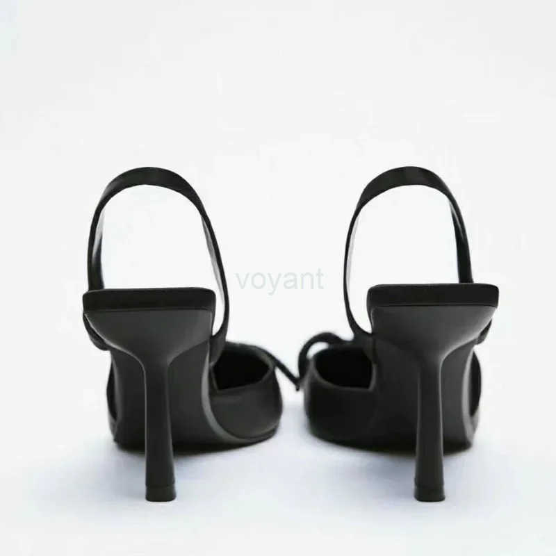 2025 Wan High H Sparkly Bow Sandals Pointed Toes Wen Shoes Elegant Pumps for Wen Mler Par Nightclub Zapatos Mujer Z250326