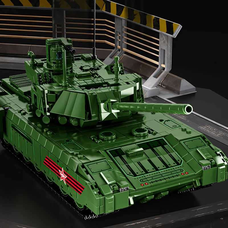 T-14 main battle tank building block childrens toy World War II armor MOC building block KF51 military armor model adult childrens gift newXJ250326