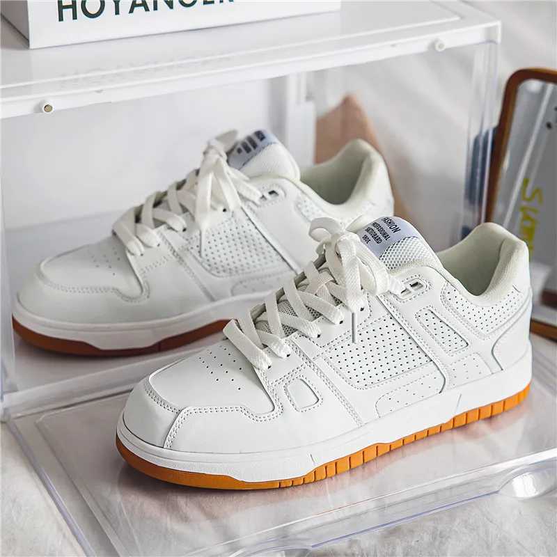 EZIIOT Mens Classic Sports Shoes Casual Cfortable Breathable Lace Wear Resistant Outsole White Size 39-44C250325