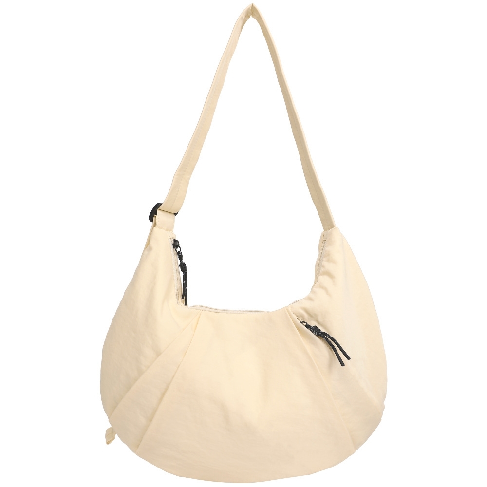 Pure color simple large capacity crossbody bag sports style nylon cloth dumpling bag