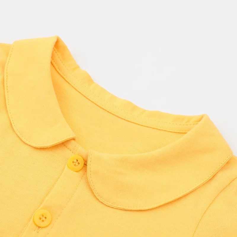 Jumping Meters 2-8T New Arrival Princess Girl Dress Collar Flower Embroidery Cute Birthday Children Frog Clothing Baby W250326