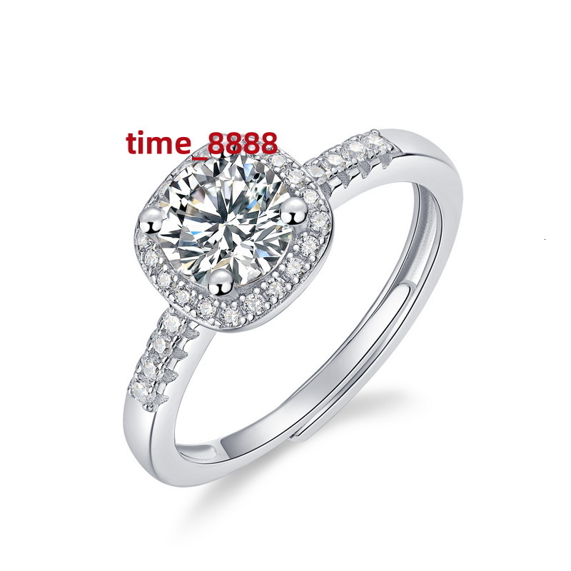 New Arrivals 925 Sterling Silver Band Man Luxury 1Carat Moissanite Ring Women for Wedding Rings Jewelry