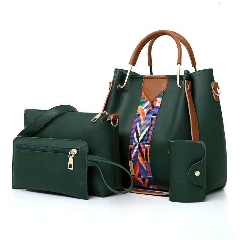 55 Women's 2024 New Fashion Four Mother Handheld One Shoulder Crossbody Water Bucket Multi piece Set Bag