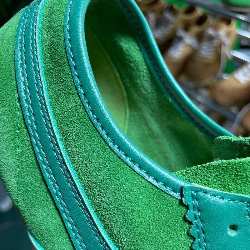 New Women's Green Vintage German Training Summer Breathable Casual Flat Sports Frosted Cowhide Single Shoes