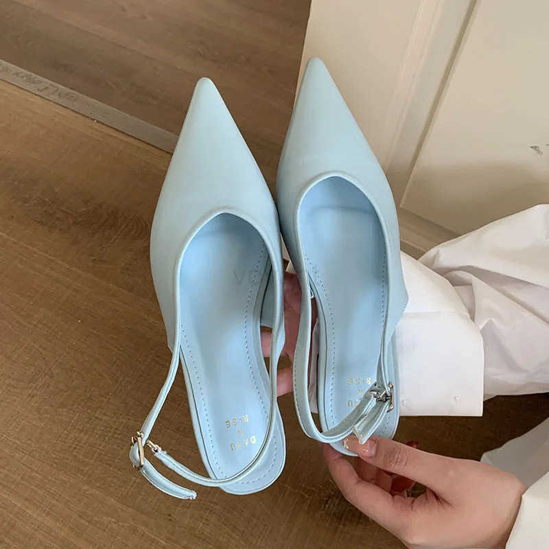Fem Pointed Toe Ladies Flats Sandals Shoes Spring Summer Fashion Shallow Footwear Elegant Wen Flats With Shoes Sandals Z250326