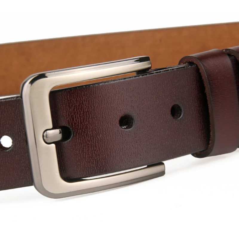 CEXIKA 130 140 150 160 170cm genuine leather belt suitable for men high-quality Plus long size pin buckle waist belt W250326