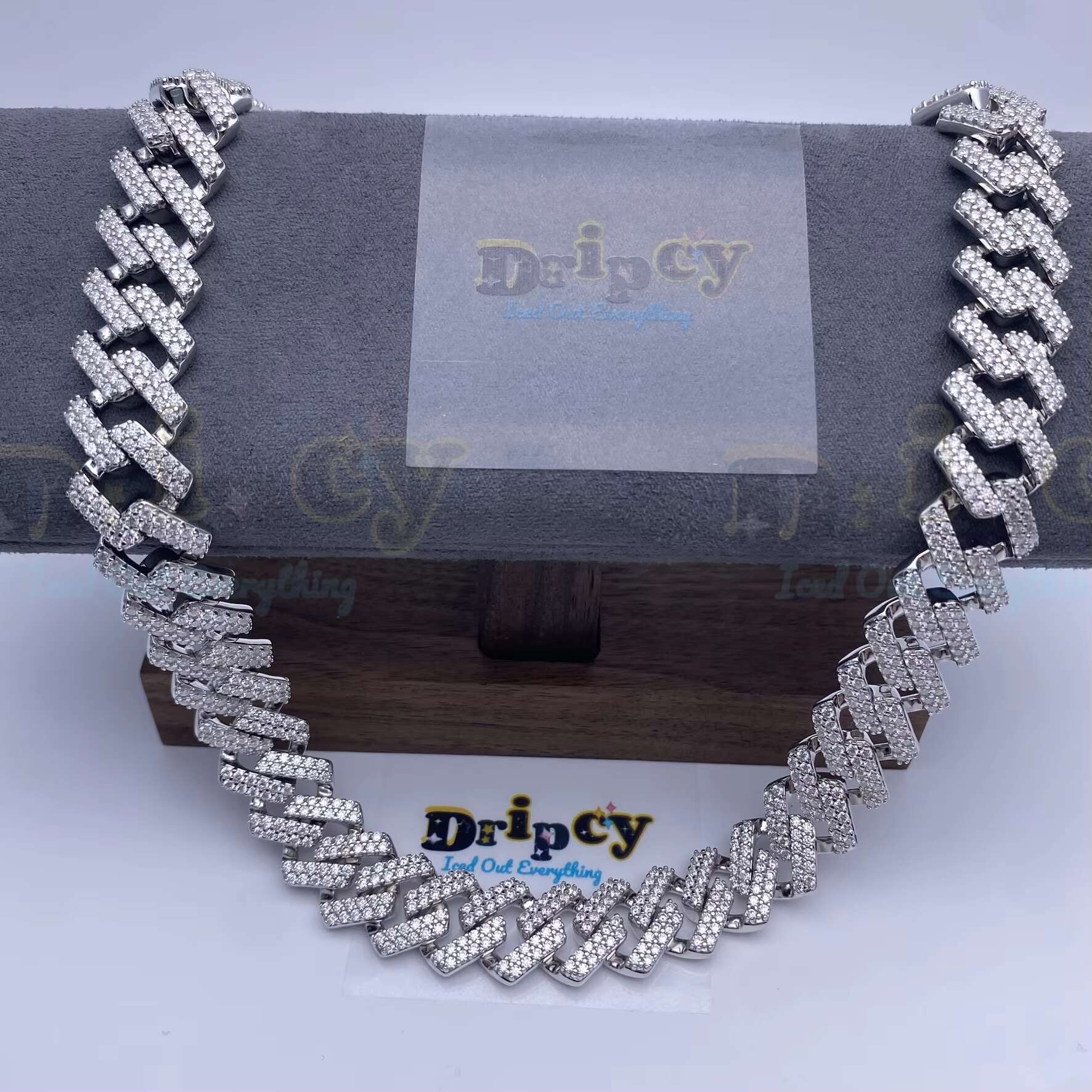 Fine Jewelry Moissanite Vvs1 d Color Cuban Link Chain Real Iced Necklace Hip Hop Pass Diamond Test Iced Out