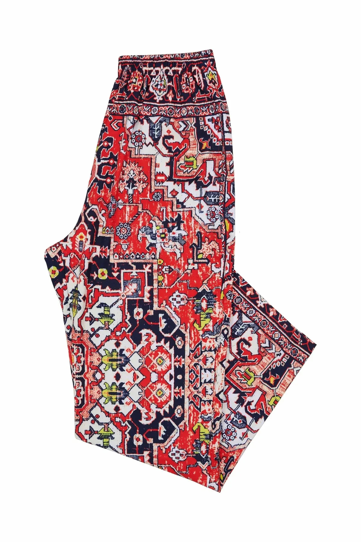 retro thin pants mens summer breathable fast drying loose sports fitness casual digital printing 250326