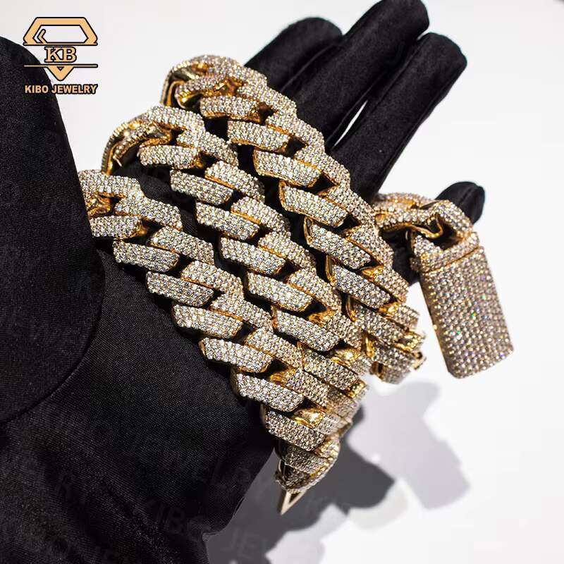 VVS Cuban Chains Moissanite 925 Sterling Silver 18mm LAB Grown Moissanite Diamond Heavy Hip Hop Jewelry Cuban Link Chain