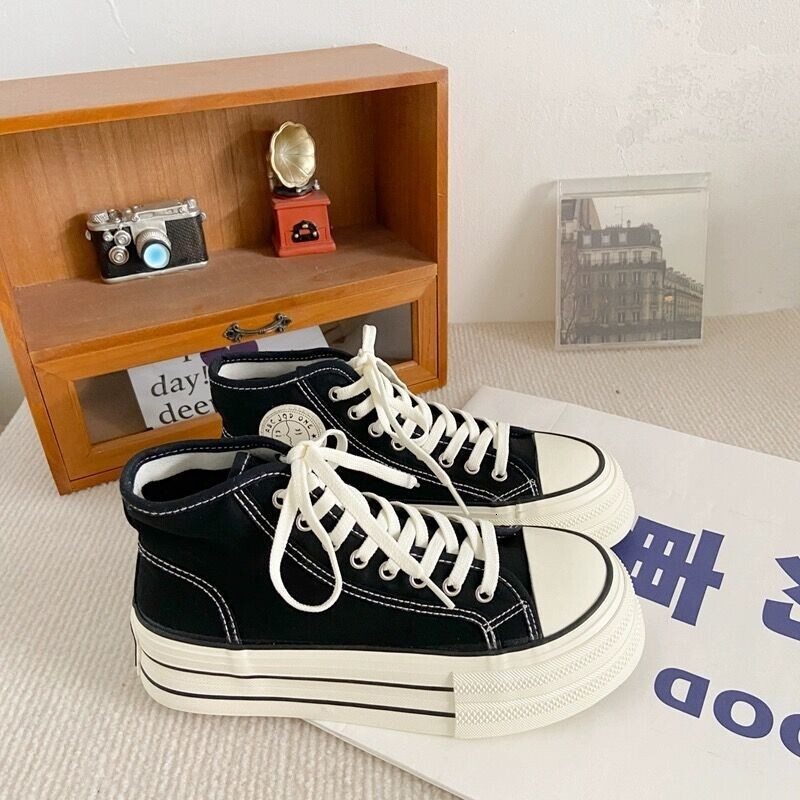Designer Shoes New High Top Canvas Sneakers 2025 Korean Version College Style Multifunctional Women's Soft Thick Soled Canvas Shoes Men's An