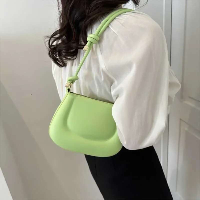 Soft PU Ladies Leather Crossbody Women Purple Underarm Retro Solid Color Handbag Fashion Design Girl Small Shoulder Bag