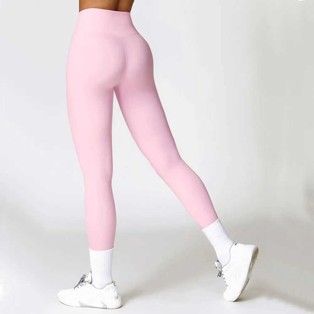 Womens yoga pants high waisted fitness gym for exercising legs seamless womens legs abdominal control for running tight fitting W250326