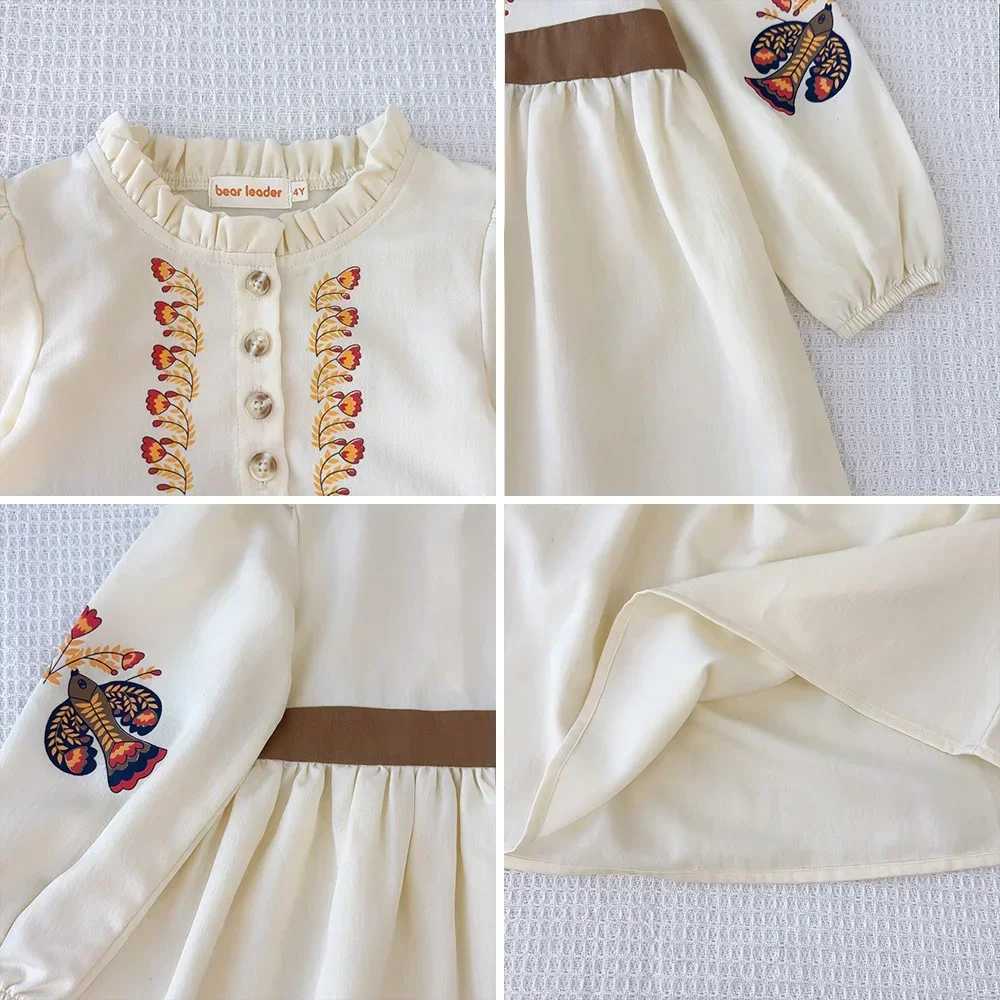 Bear Leader 3-7 Year Old Childrens Clothing Spring and Autumn Fashion Childrens Clothing Printed Long Sleeve Dress for Girls Casual Dress W250326