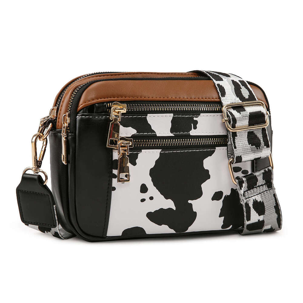 New versatile casual PU women's simple and luxurious, single large capacity, wide shoulder strap, crossbody bag, trendy