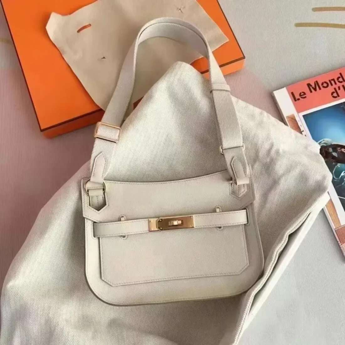 2024 New Women's Mini Crossbody Genuine Cow Leather Underarm Bag High-End Feel Single Shoulder Soft