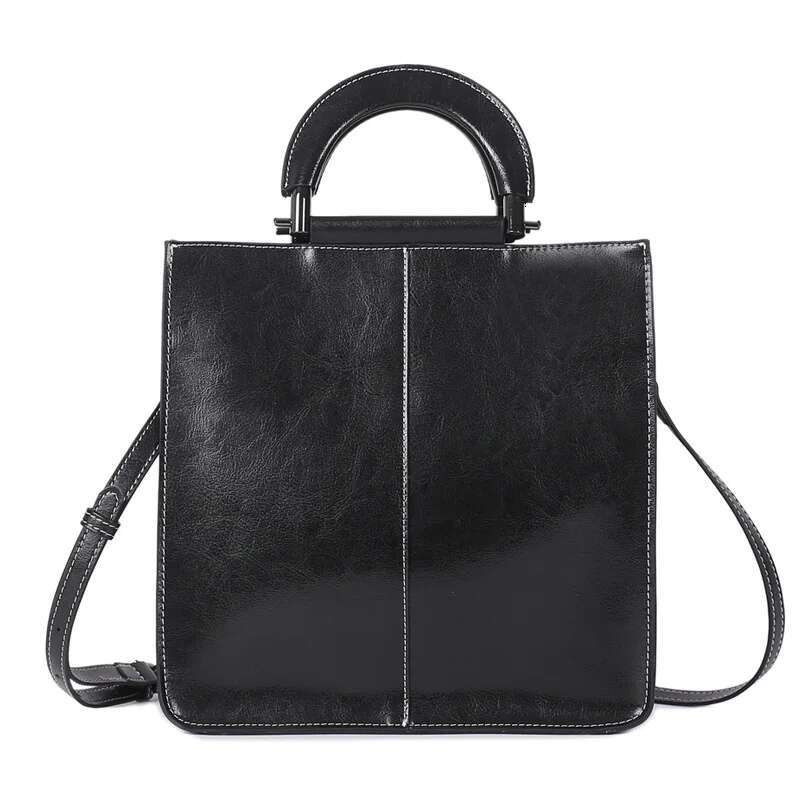 2025 Genuine Leather Women's Shoulder New Ladies Bag Fashion Large Capacity Cowhide Handbag Commuter Shopping Bag