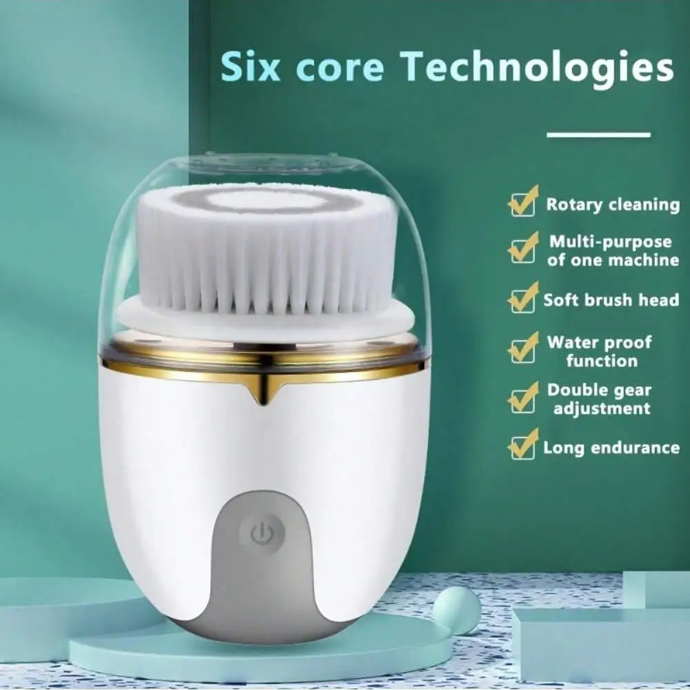 Electric Cleanser Waterproof Facial Cleansing Brush with 3 Heads/2 ModesBeauty Appliances for Exfoliating CleansingMassaging 250321