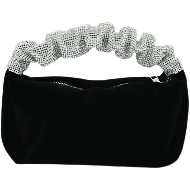 Foldable Handle Veet Handbag Women Soft Square Dia Clutch Bags Chic Designer Purses High Quality