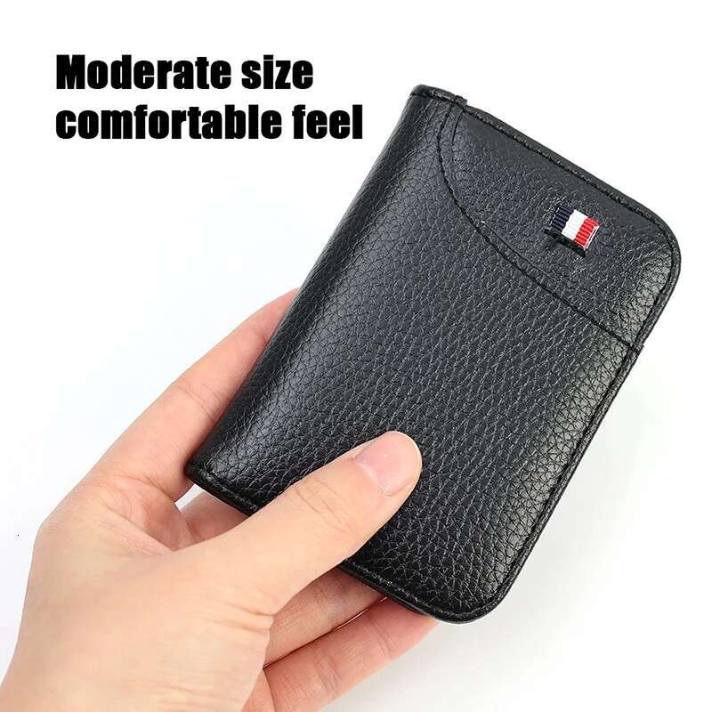 Portable Ultra-thin Soft PU Leather Mini Credit Wallet Holder For Men's Designer Wallet Slim