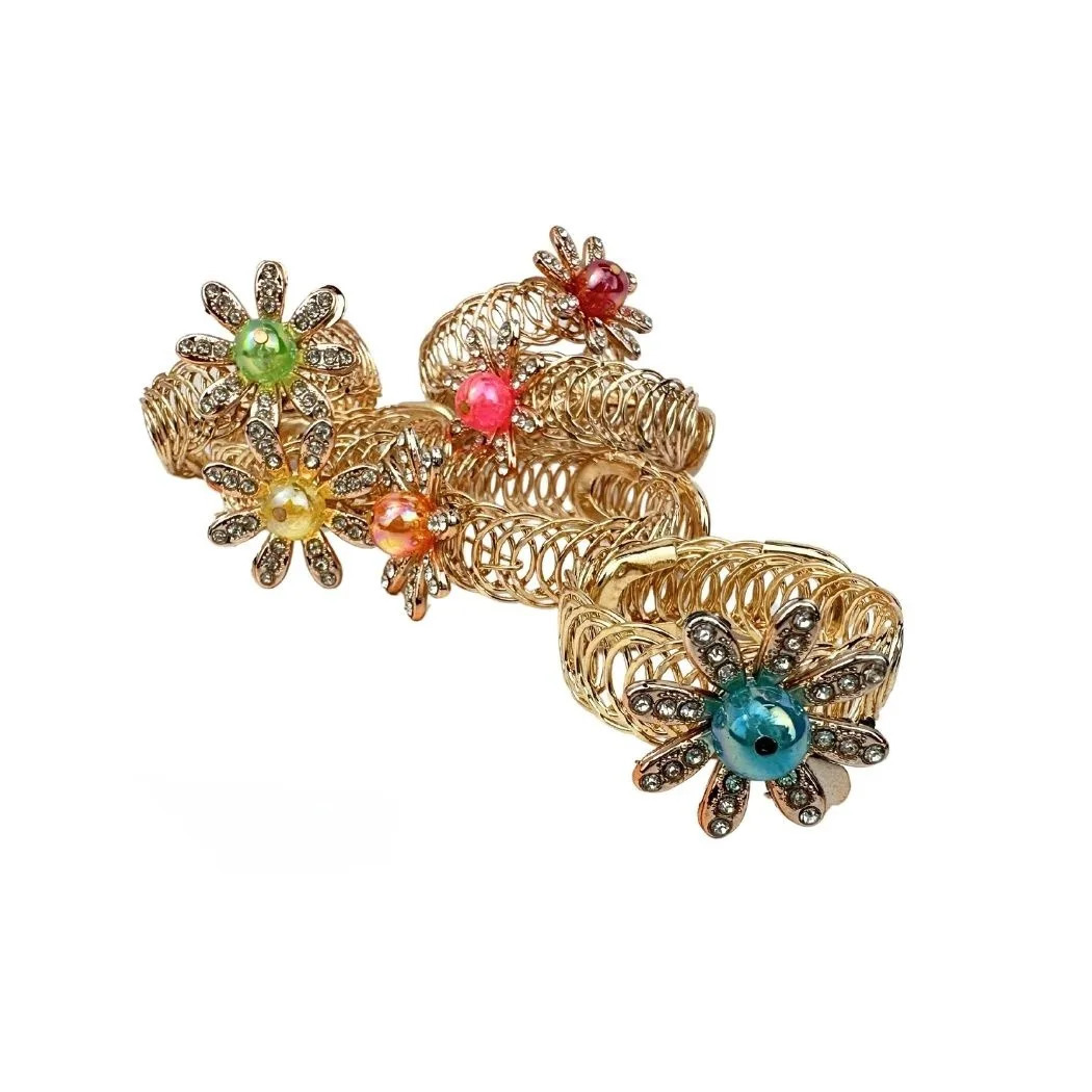 Exquisite gold-plated bead ring alloy material single round beads simple style suitable for daily wear 250322