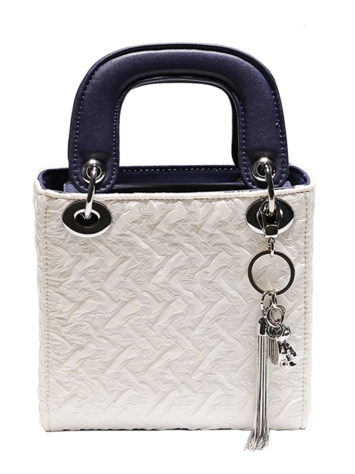 Newly Fashion Pleated Square Handbag With Contrast Color And Delicate Decoration Women's Popular Chain Bag