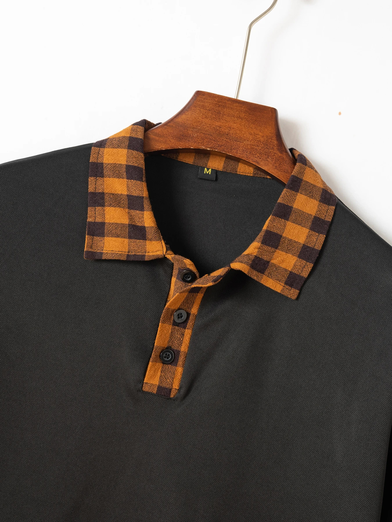 Mens summer solid color classic Japanese style short sleeved lapel button casual polo shirt 250326