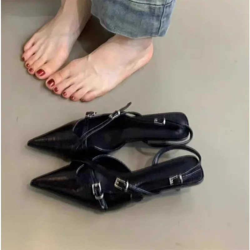 Elegant Par Dress Shoes for Wen Sandals Wens Pointed Toe H Designer Stripper Shoe Talon Low H Pumps Zapatos Z250326