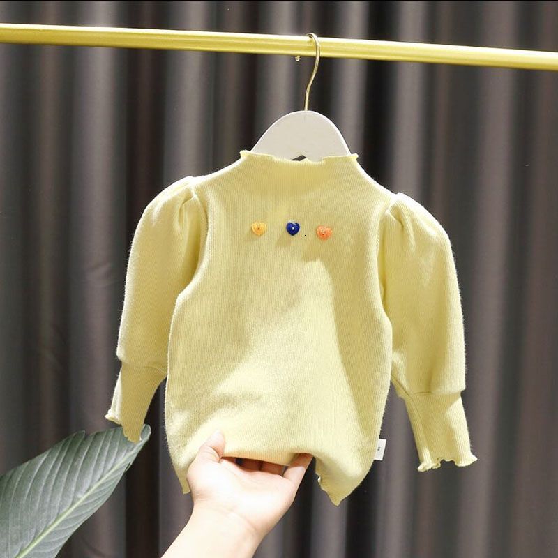 Ddmyshoesvip Year Old Simple And Cute Bottom Shirt Baby Spring Wear New Girls Elastic Slim Fit T Shirt