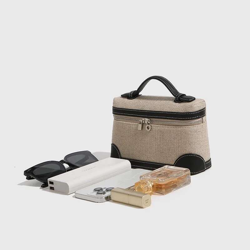 Lunch New 2025 Vintage Niche Canvas Color Single Shoulder Crossbody Female Senior Texture Hand Box Bag