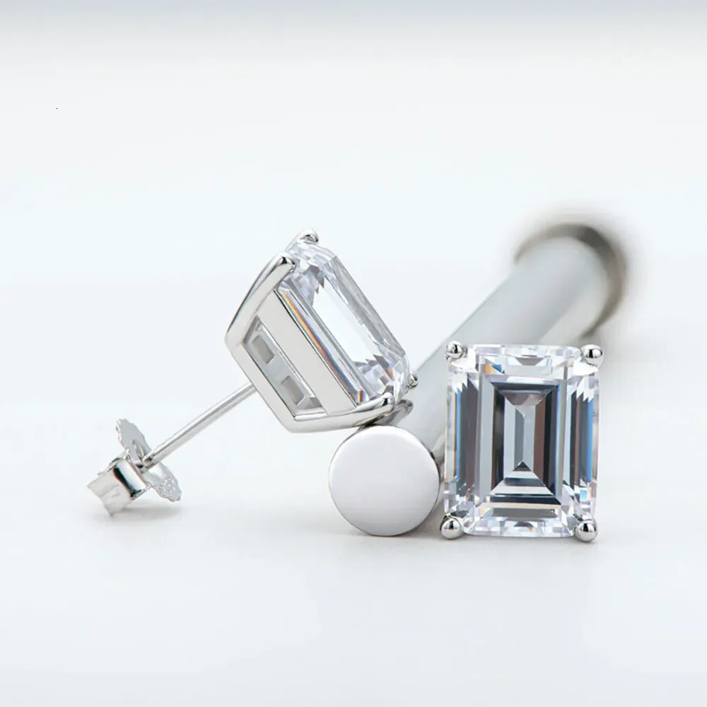 Emerald Cut Earrings for Women 0.5 - 2ct D Color Lab Grow Diamond with GRA s925 Sterling Silver Trendy Stud Earring 250318