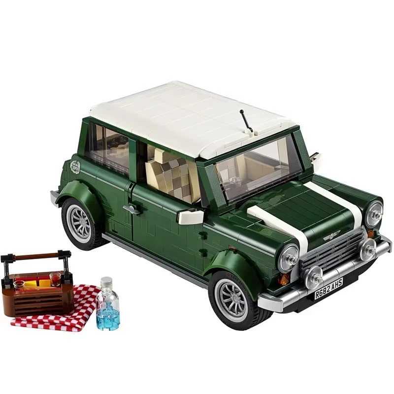 New Mini Green Car Model Cooper Building Blocks Car Bricks Boys Birthday Gift Christmas Girl ToyXJ250326