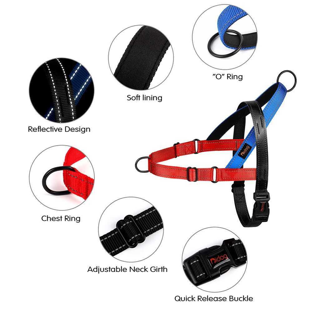 Reflective Nylon Dog Strap Adjustable Pet Dog Training Strap No Pull Pet Puppy Bullfighting Walking Vest X250326