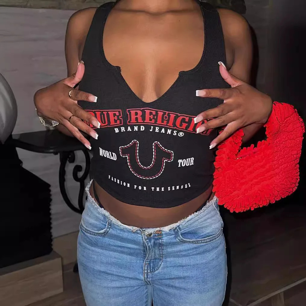 Sexy Graphic T Shirts Fashion Top Printed Sweatshirts Streetswear Summer Clothes Women Y2K Cropped Tank Tops Tees 250321
