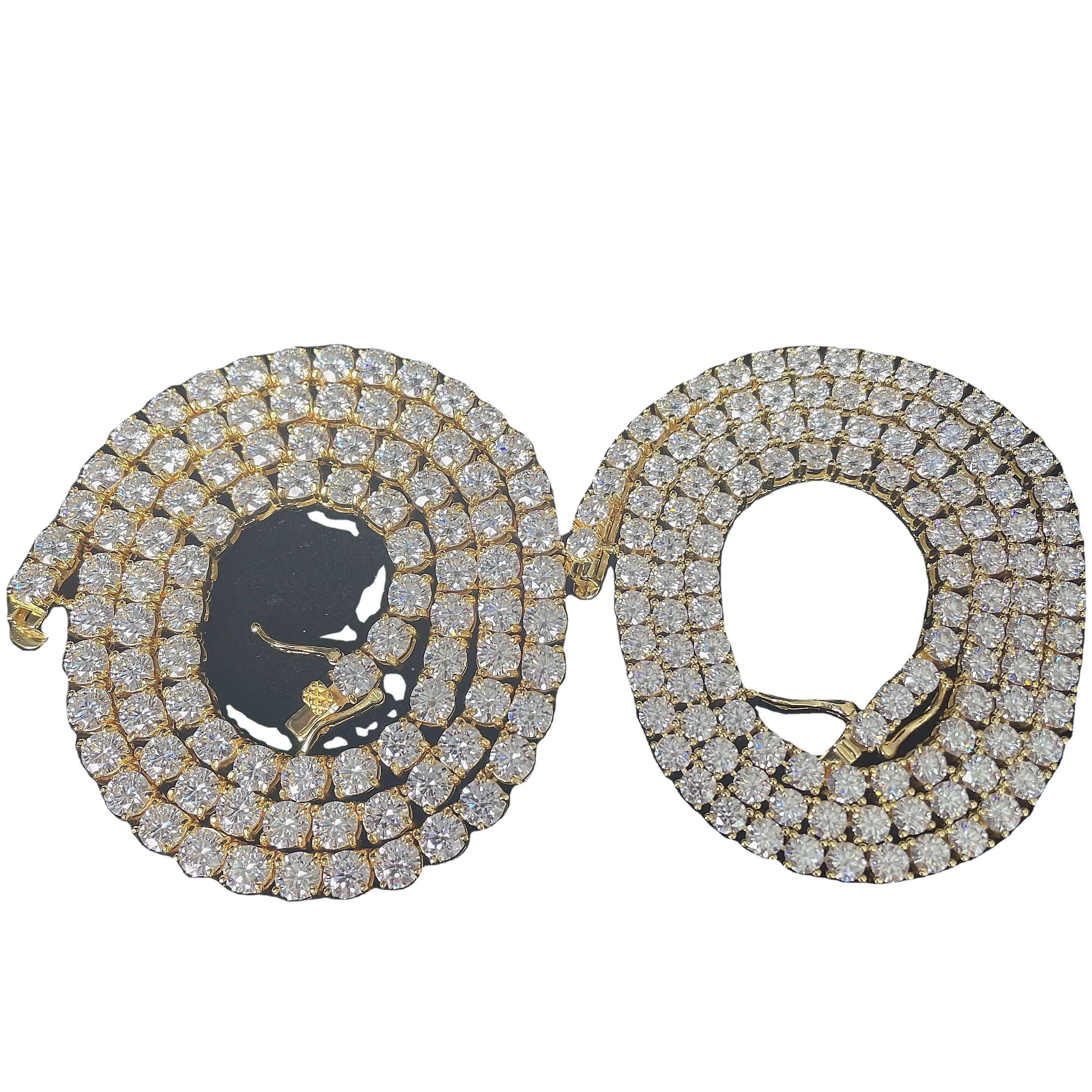 High Quality Latest Fashion Mossanite Mens Tennis Chain Moissante That Pass Diamond test