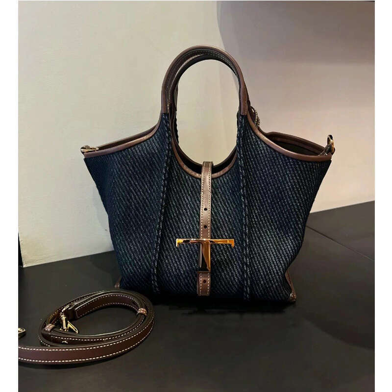 Women's Bags Women's Bags Handheld Denim Tote Women's New Style, Popular This Year, High-End Sense, Niche Commuting Bag, Work Small Han