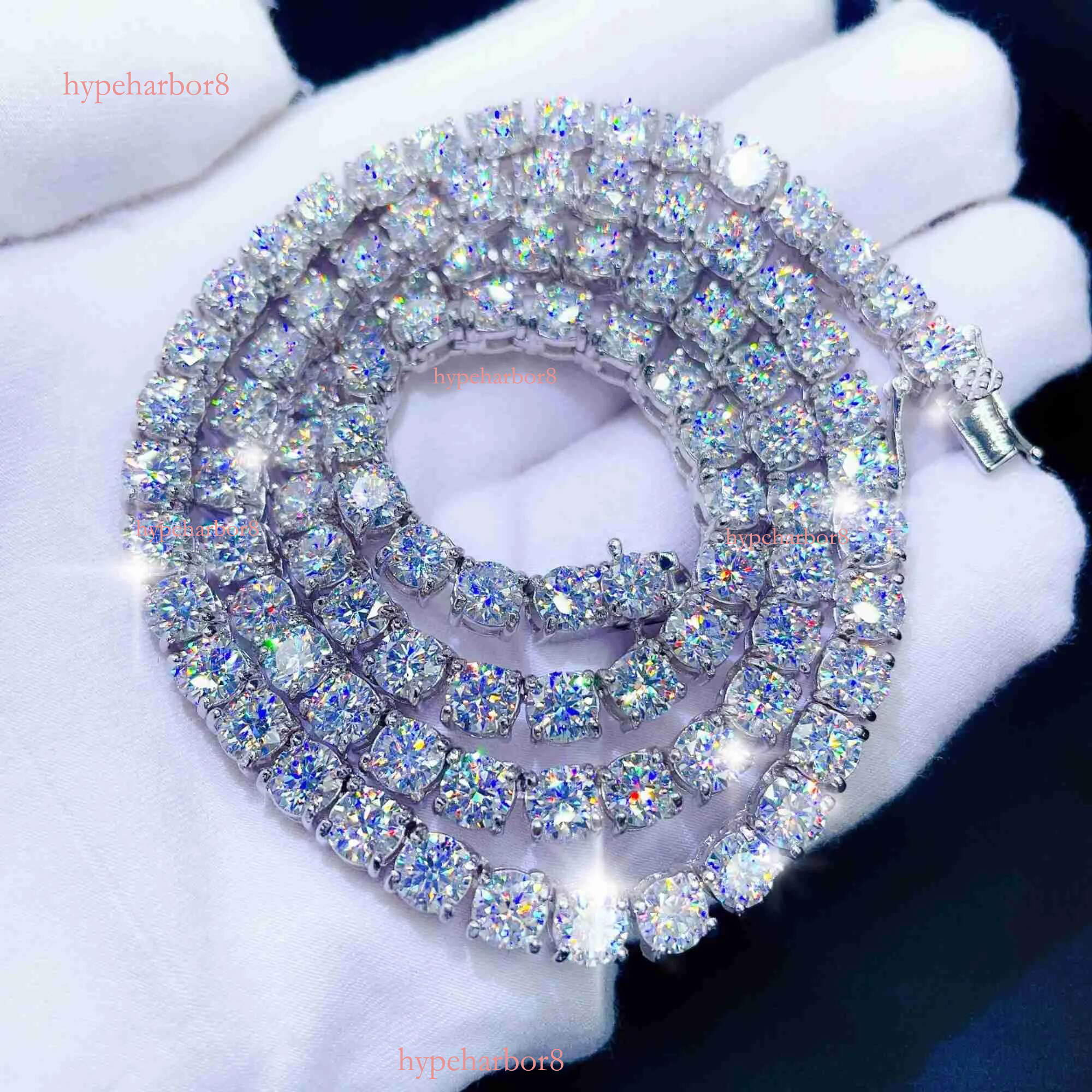 Sterg Sier Jewelry Hip Hop 5mm Moissanite Tennis Pass Tester Vvs Dia Chain