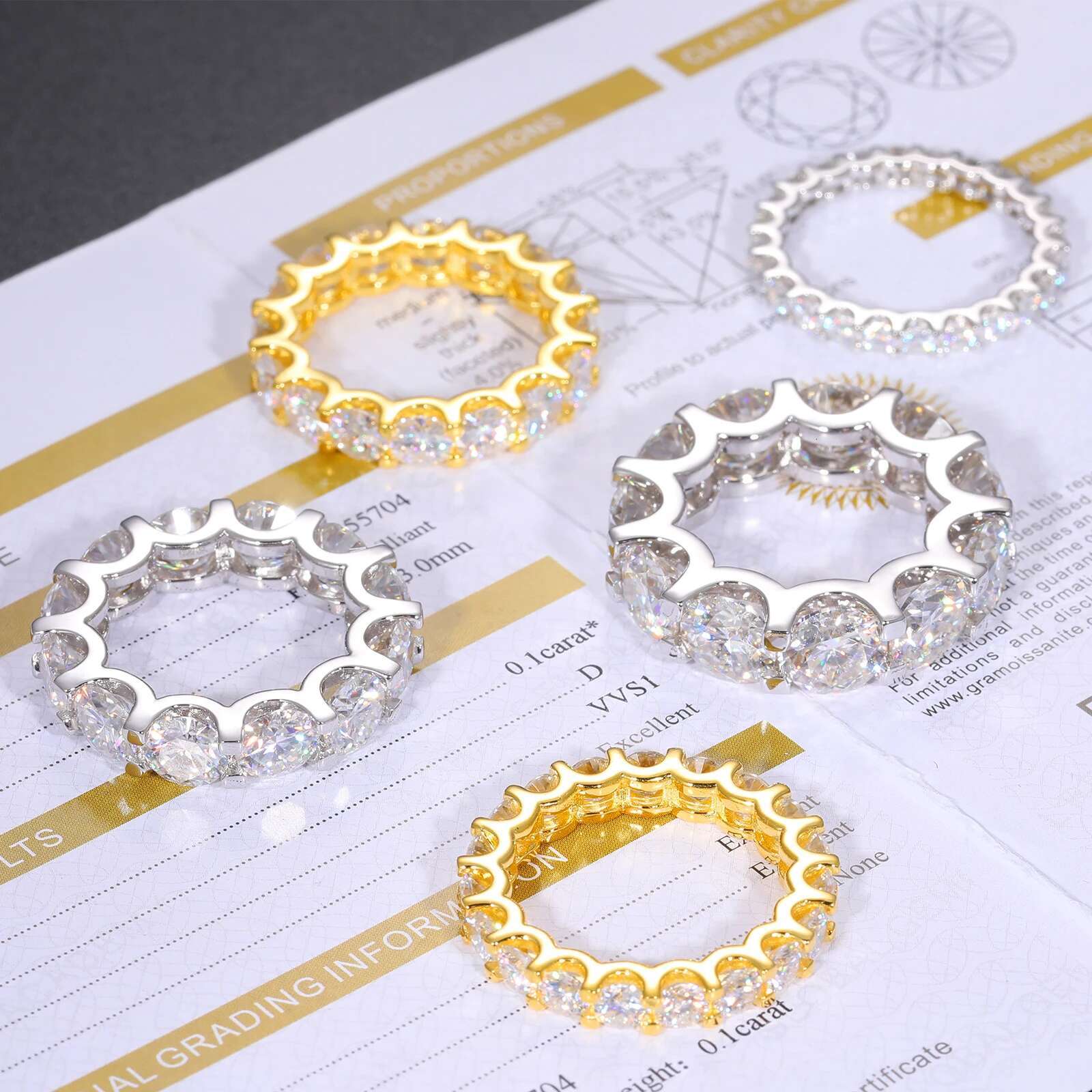 New Men Ring Luxury Moissanite Ring Silver 925 For Men Hip Hop Jewelry Sterling Silver Bling Gold Plated 18K