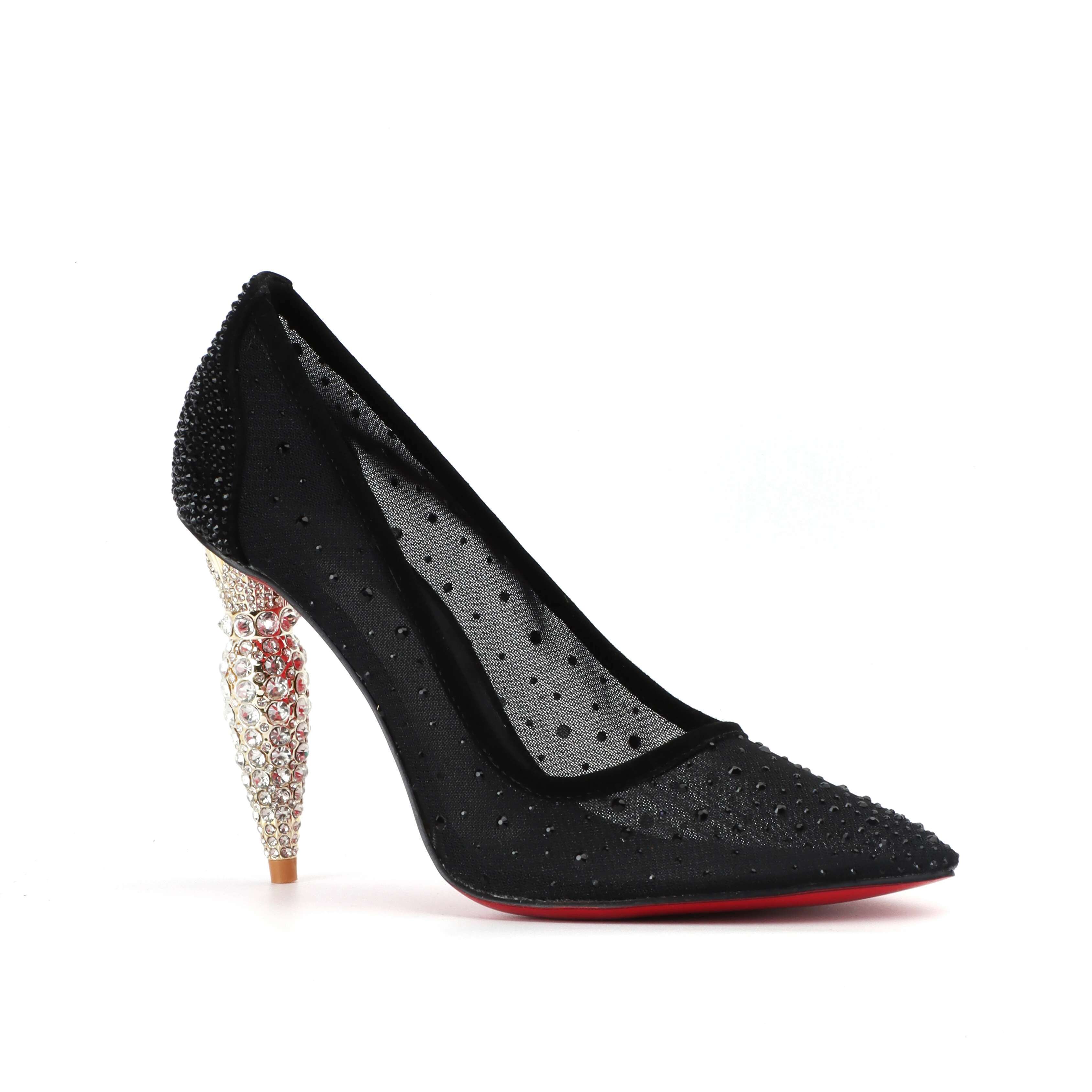 Designer Lipstick for Women Stiletto Pumps Pointed Toe Heels Wedding Party Dress Shoes Black Bride Brand High Quality