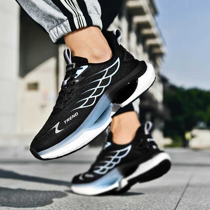 Mens Shoes Sport Running Shoes Sneakers for Men Cfortable Athletic Training Footwear Mesh Black Walking Shoes Big Size 44 45C250325