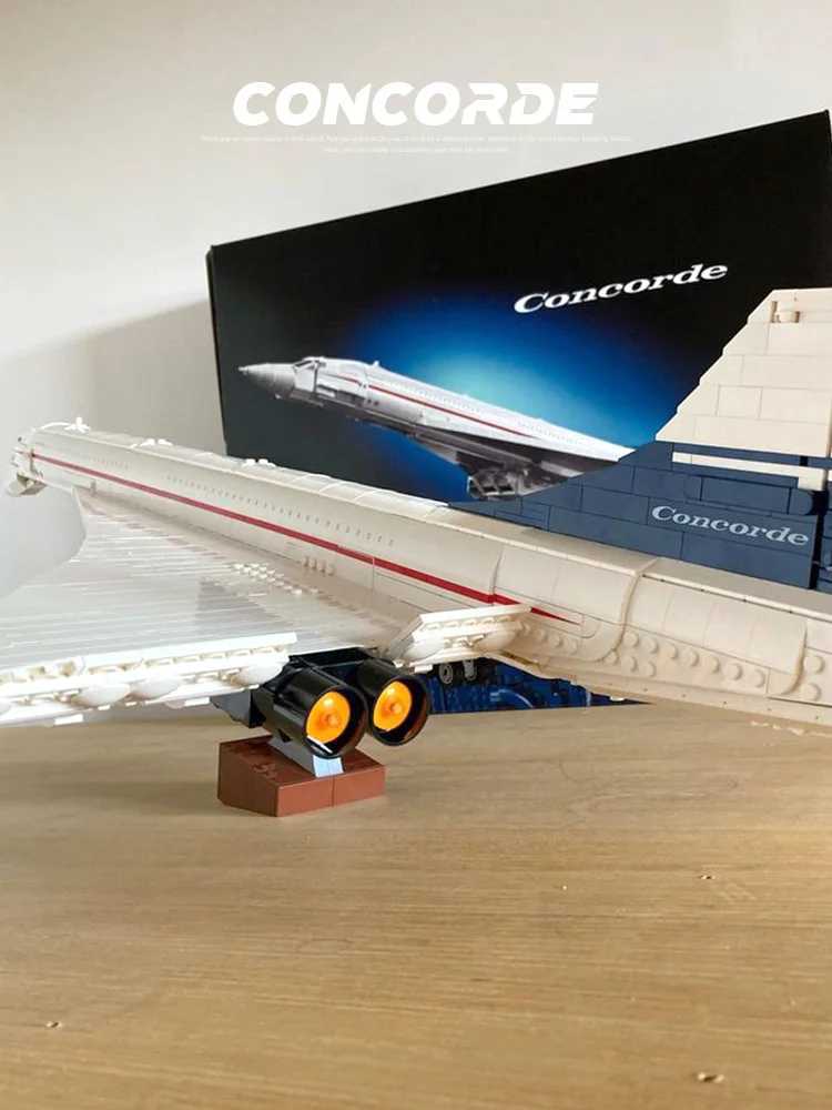Airbus Concorde aircraft construction kit the worlds first super aircraft aerospace plane building blocks toys childrens giftsXJ250326