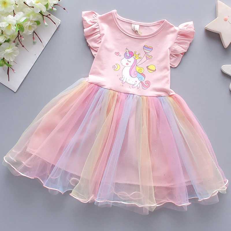 2025 new womens summer princess dress short sleeved pure cotton childrens dress Par girl dress childrens clothing 3-8Y W250326