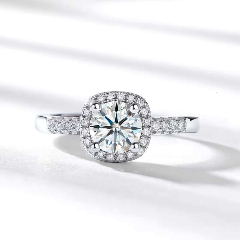 New Arrivals 925 Sterling Silver Band Man Luxury 1Carat Moissanite Ring Women for Wedding Rings Jewelry