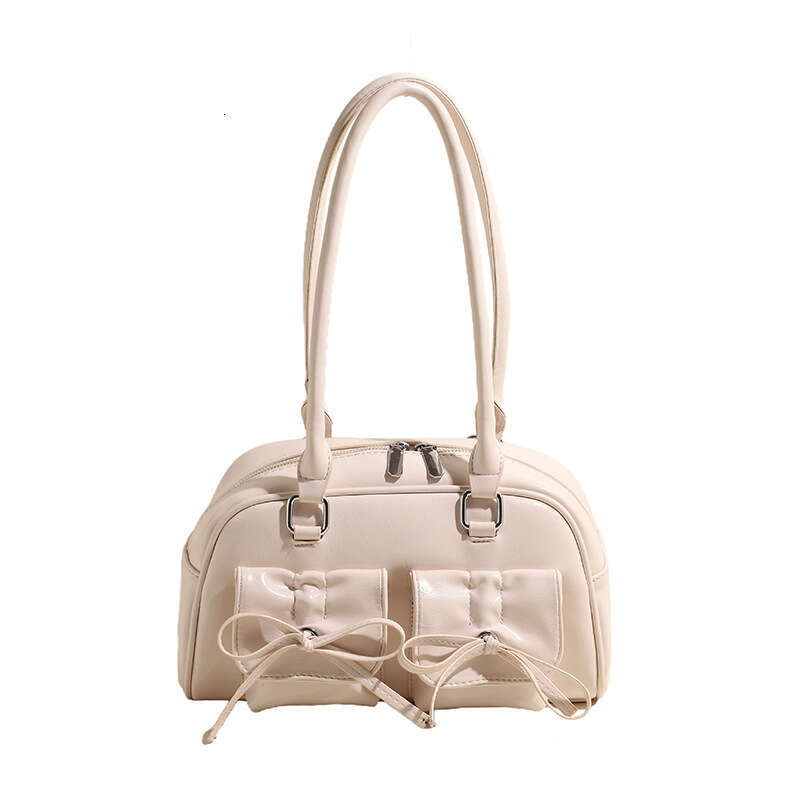 2b Trendy women's 2024 new niche stick hand-held one shoulder crossbody bag, bow tie, spicy girl underarm bag