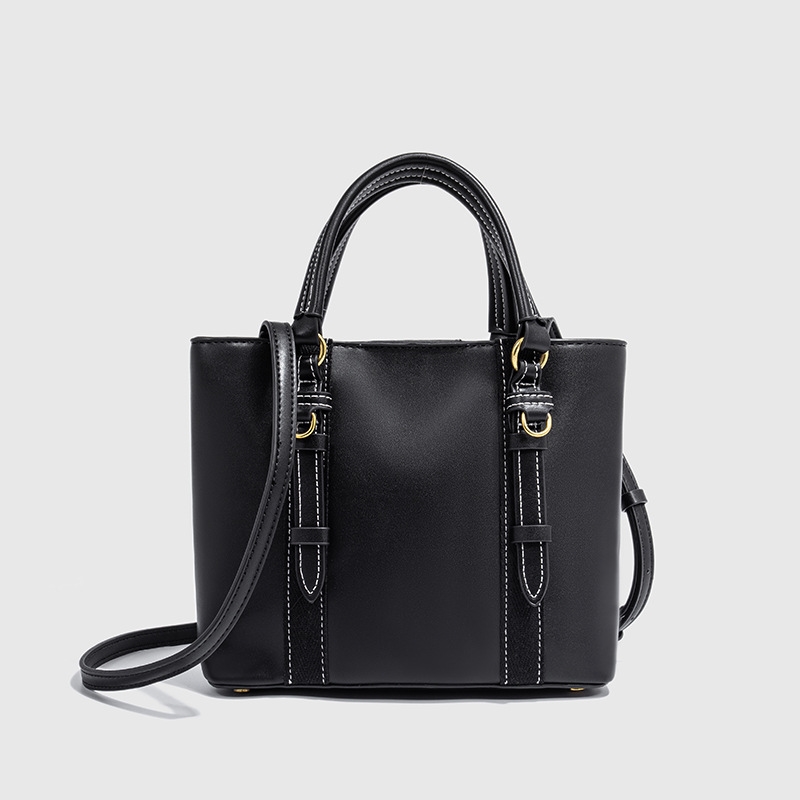 Hot black mini city tote crossbody bag everything bucket bag Double compartment killer bag