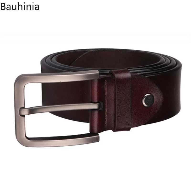 Fashionable retro style pin buckle denim mens leather belt 100-135cm high-quality mens belt set denim belt W250326